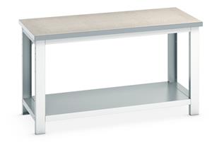 Bott Lino Top Workbench with Full Shelf - 1500Wx750Dx840mmH Benches with Full Depth Shelf 41003504.16V 